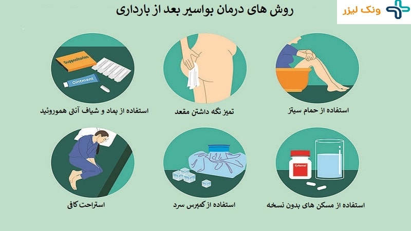درمان بواسیر بعد از زایمان 
